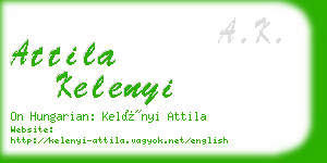 attila kelenyi business card